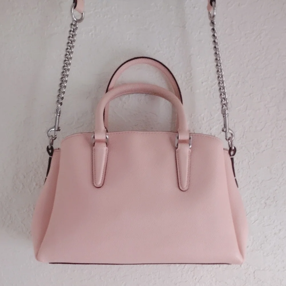 Coach Mini Sage Carryall Light Pink Satchel with Chain Strap - Picture 7 of 13